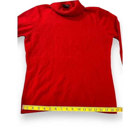 Sofie 100% Cashmere Turtle Neck Stretch Pullover Sweater Women's Red M - Picture 10 of 14